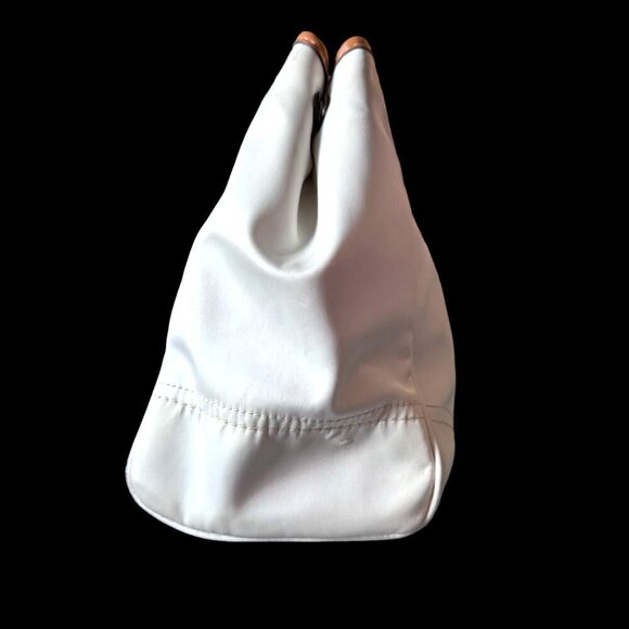 COACH Hampton Nylon Sateen Weekend Handbag Satchel Bag Purse Yellow F11993 AS IS - Picture 12 of 13